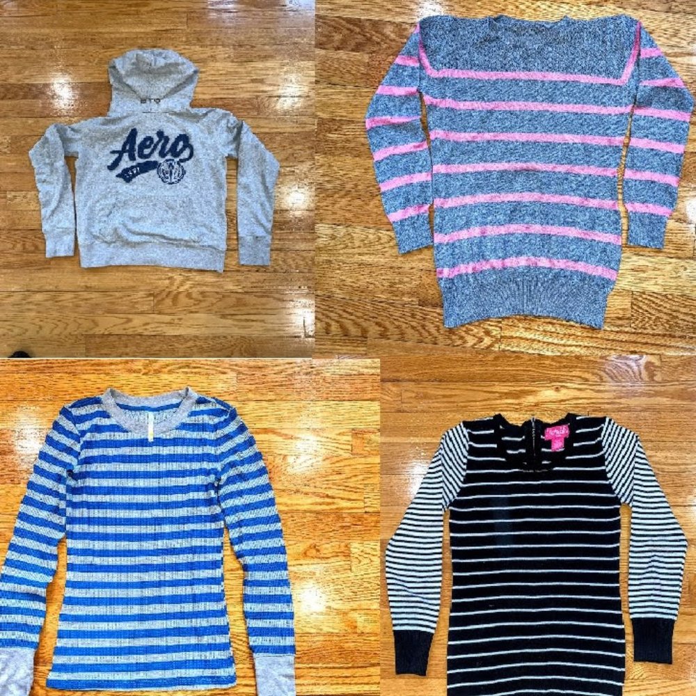 Set of Four (4) Girl's Sweaters Pullover Hoodie
